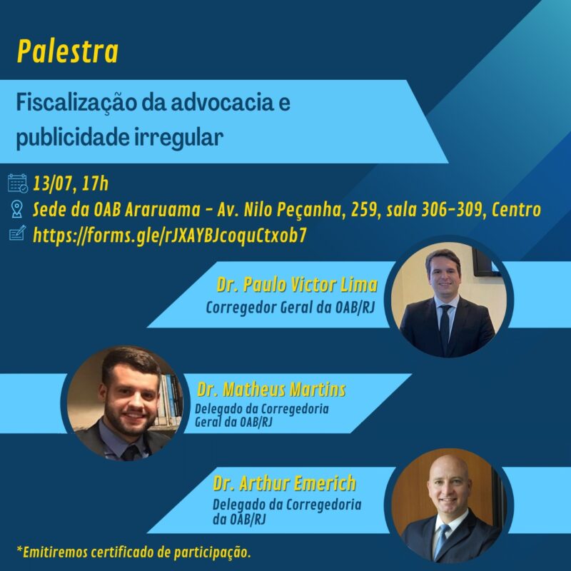 Fiscalização da advocacia e publicidade irregular
