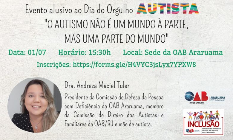 Evento alusivo ao Dia do Orgulho Autista