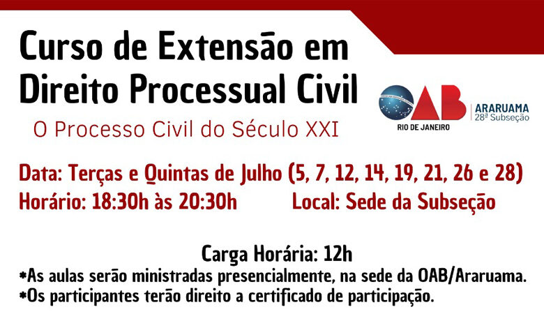 Curso de Extensão em Direito Processual Civil