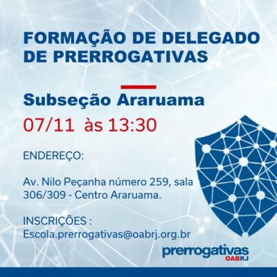 Formação de delegado de prerrogativas
