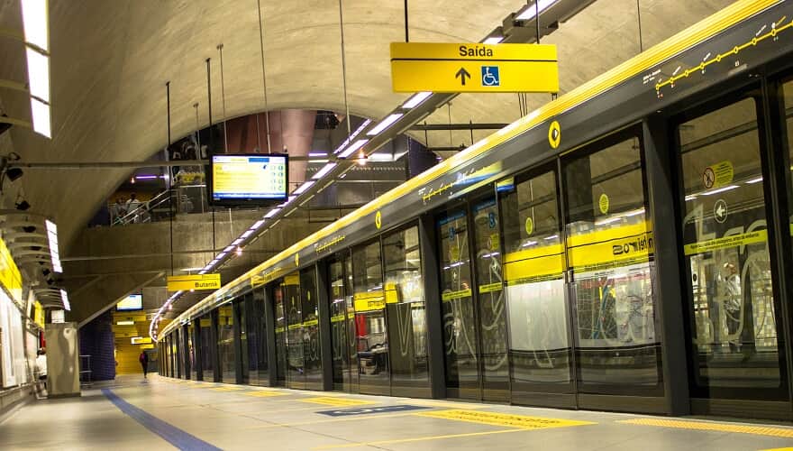 Vista da estação Paulista da linha 4-Amarela, em São Paulo.(Imagem: Alf Ribeiro/Folhapress)
